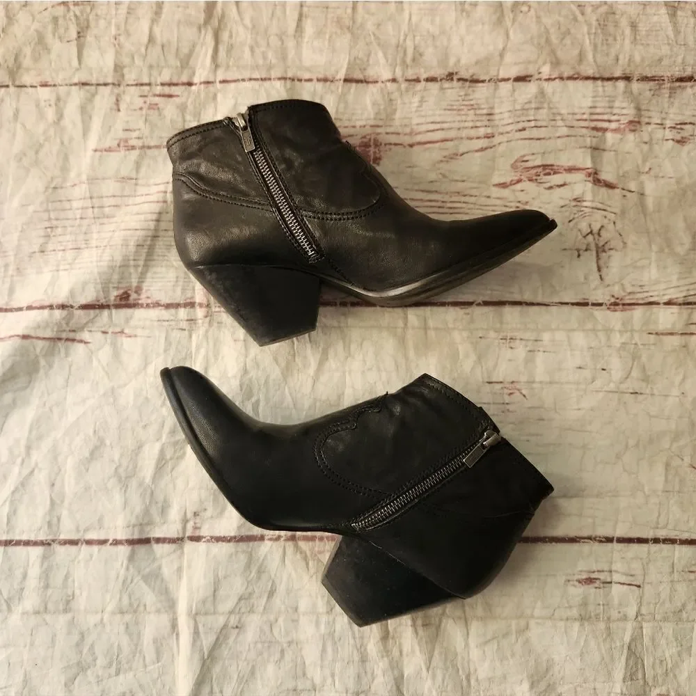 Frye Reina Leather Western Ankle Bootie Size 9.5